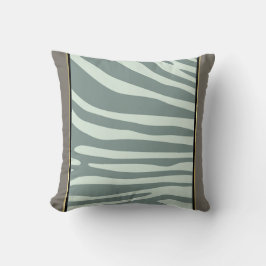 Zebradruck in Creme, Schwarz und Minzgrün Kissen