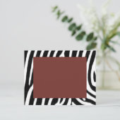 Zebradruck in roter Mitte Postkarte (Stehend Vorderseite)