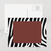 Zebradruck in roter Mitte Postkarte (Vorne/Hinten)