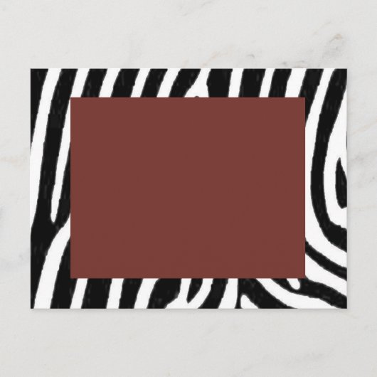 Zebradruck in roter Mitte Postkarte (Vorderseite)