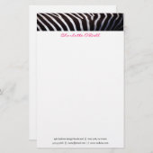 Zebradruck; Monogramm Briefpapier (Vorne/Hinten)