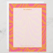 Zebradruck, Retrofarben Briefbogen (Vorne/Hinten)