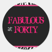 Zebradruck Runder Aufkleber (Vorderseite)