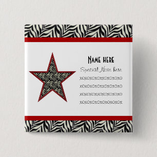 Zebradruck Sammlungs-Knopf Button