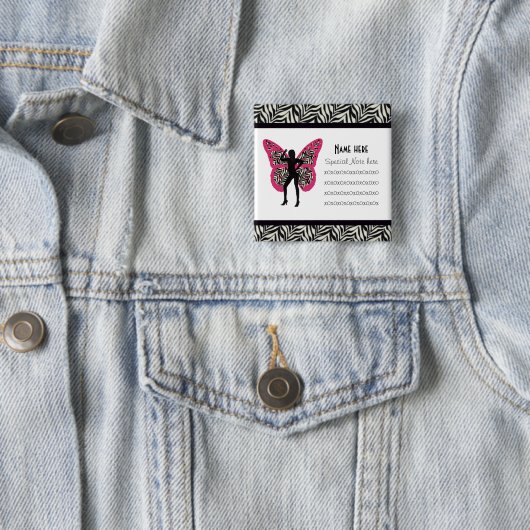 Zebradruck Sammlungs-Knopf Button (Beispiel)