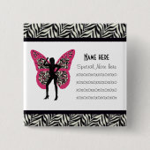 Zebradruck Sammlungs-Knopf Button (Vorderseite)