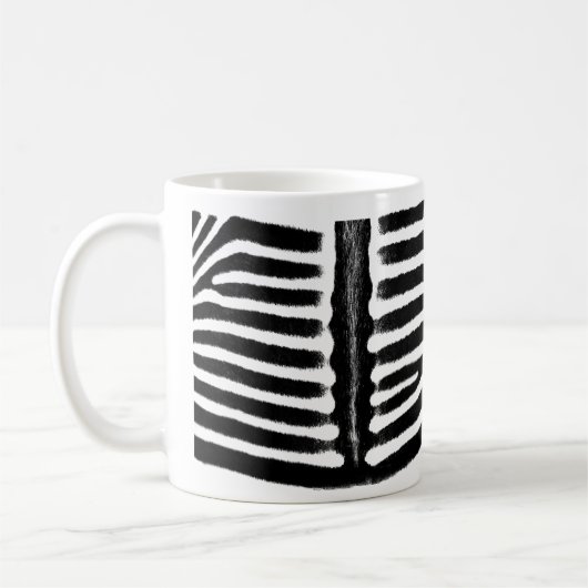Zebradruck (schwarz) kaffeetasse (Links)