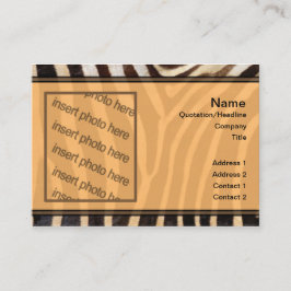 Zebradruck-Visitenkarte Visitenkarte