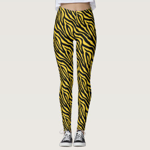 Zebradruckmuster aus schwarzgelbem Zebra Leggings