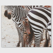 ZEBRAFAMILIE GESCHENKPAPIER (Flach)