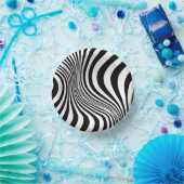 Zebrafell-Druck-Textur-Muster Pappteller (Party)