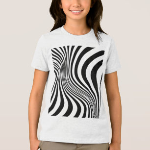 Zebrafell-Druck-Textur-Muster Tri-Blend Shirt