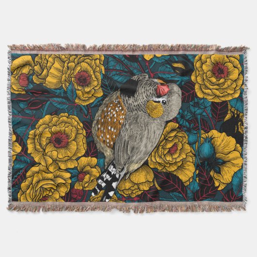 Zebrafinch und Rose Decke (Vorderseite)