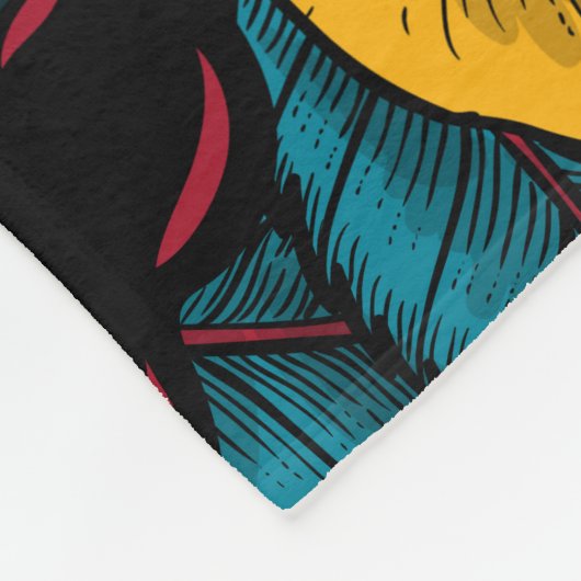 Zebrafinch und Rose Fleecedecke (Ecke)