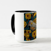 Zebrafinch und Rose Tasse (Vorderseite Links)