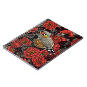 Zebrafinch und rote Rose Notizblock (Linke Seite)