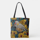 Zebrafink und Rosenbusch Tasche (Rückseite)