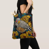 Zebrafink und Rosenbusch Tasche (Von Nahem)