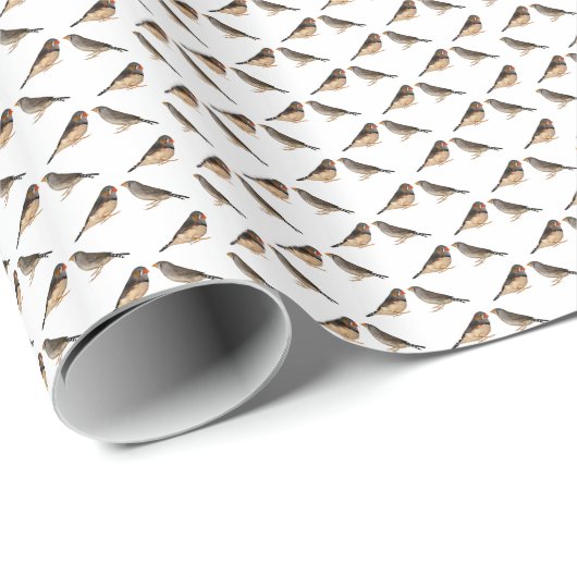 Zebrafinken-Wrapper Papier Geschenkpapier (Rolleneckpunkt)
