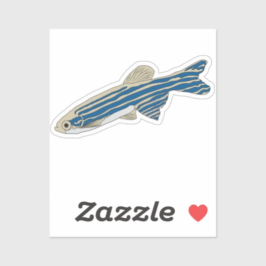 Zebrafischaufkleber Aufkleber (Blatt)