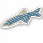 Zebrafischaufkleber Aufkleber (Vorderseite)