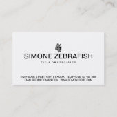 Zebrafischsymbol Visitenkarte (Rückseite)
