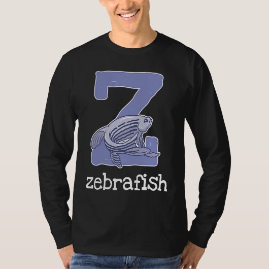 Zebrafish Alphabet Letter Fish Kids T-Shirt (Vorderseite)