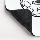 Zebrafish auf dem Gehirn mousepad (Ecke)