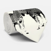 Zebrafreunde Krawatte (Gerollt)