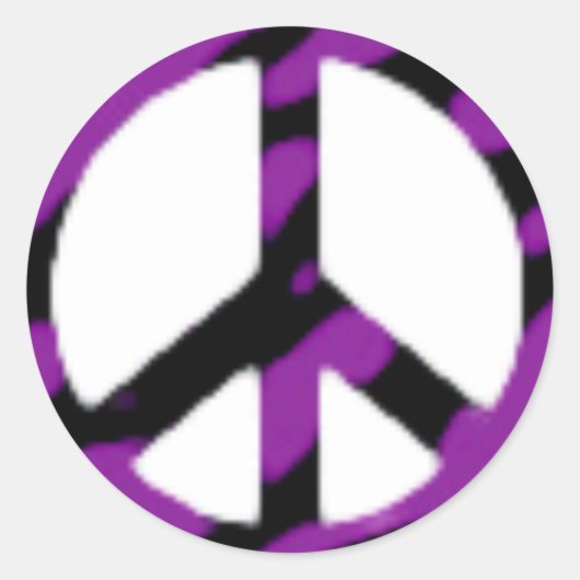 Zebrafriedzeichen Runder Aufkleber (Vorderseite)