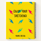 Zebragelbe Skizze Notizblock (Rückseite)