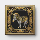 Zebragoldrahmen und schwarzer Zierrahmen Fotoplatte (Vorderseite)