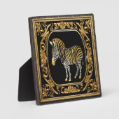 Zebragoldrahmen und schwarzer Zierrahmen Fotoplatte (Vorderseite)