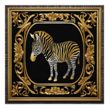 Zebragoldrahmen und schwarzer Zierrahmen