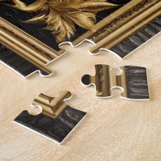 Zebragoldrahmen und schwarzer Zierrahmen Puzzle (Seite)
