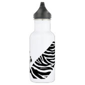 Zebraham-I-Liebe-Kontrast Edelstahlflasche (Rechts)