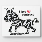 Zebraham-I-Liebe-Kontrast Fotoplatte (Vorderseite)