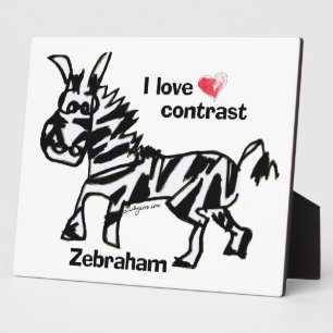 Zebraham-I-Liebe-Kontrast Fotoplatte