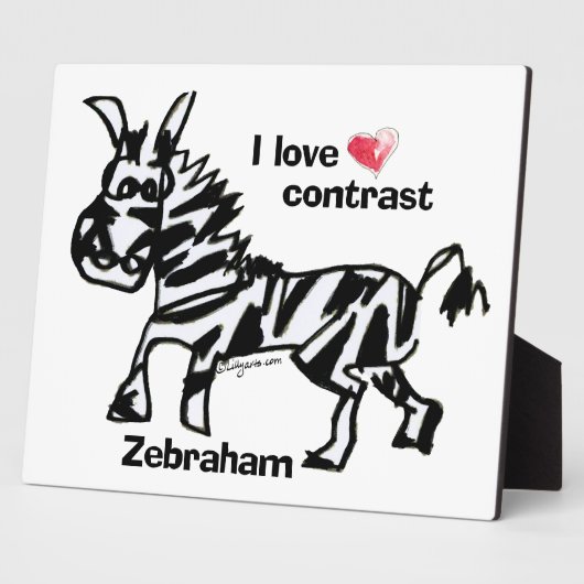 Zebraham-I-Liebe-Kontrast Fotoplatte (Seite)
