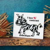 Zebraham-I-Liebe-Kontrast Fotoplatte (Seite)