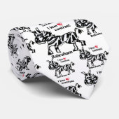 Zebraham-I-Liebe-Kontrast Krawatte (Gerollt)