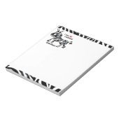 Zebraham-I-Liebe-Kontrast Notizblock (Rotiert)