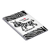 Zebraham-I-Liebe-Kontrast Notizblock (Rechte Seite)