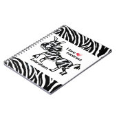 Zebraham-I-Liebe-Kontrast Notizblock (Linke Seite)