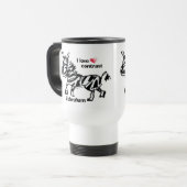 Zebraham-I-Liebe-Kontrast Reisebecher (Vorderseite Links)