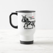Zebraham-I-Liebe-Kontrast Reisebecher (Links)
