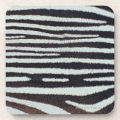 Zebrahautoberfläche Getränkeuntersetzer (Vorderseite)