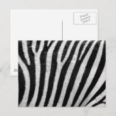 Zebrahautstruktur Postkarte (Vorne/Hinten)