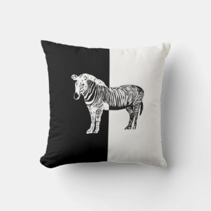 Zebrakissen in Schwarz und Weiß Kissen