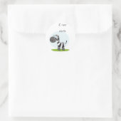 Zebrakleber Runder Aufkleber (Tasche)